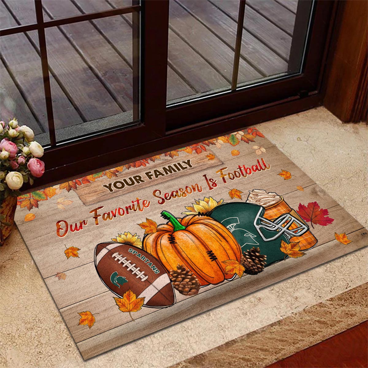 Michigan State Spartans Our Favorite Season is Football Doormat - Famjoys Michigan State Spartans Our Favorite Season is Football Doormat - Famjoys