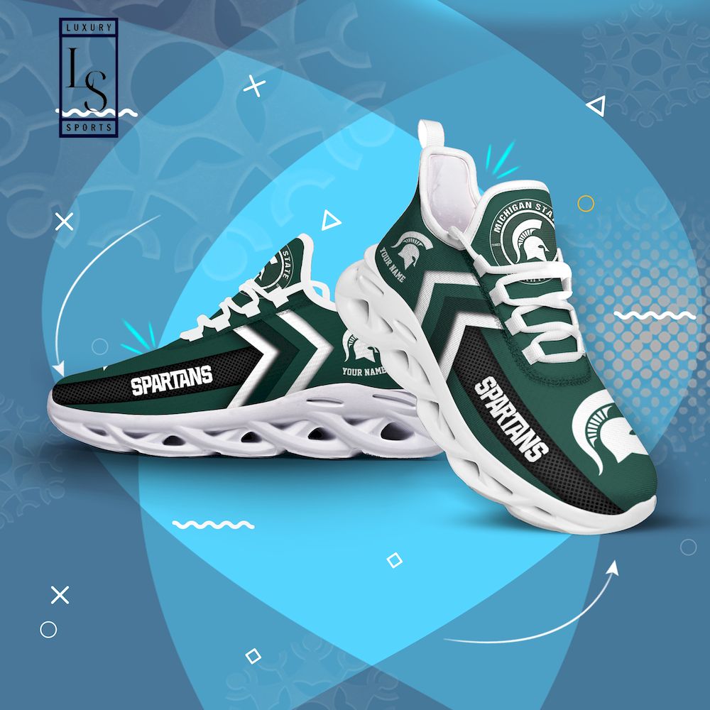 Michigan State Spartans Personalized Max Soul Shoes - Famjoys Michigan State Spartans Personalized Max Soul Shoes - Famjoys