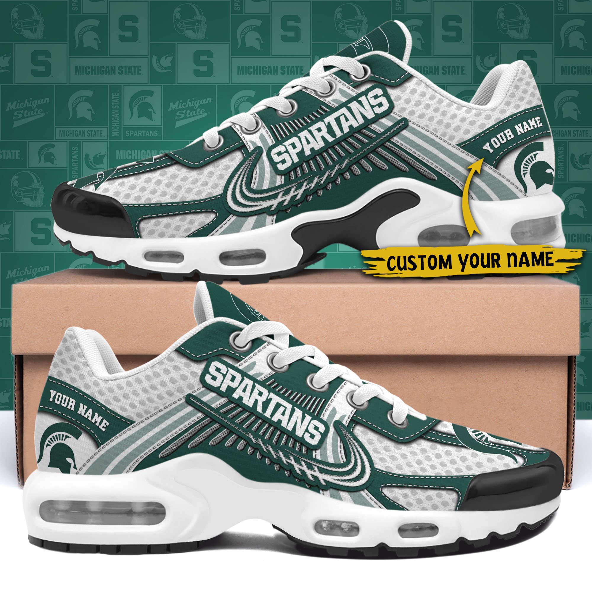 Michigan State Spartans TN Shoes Custom Your Name, Sport Shoes, Gifts For Fans, Sport Gifts For Him ETRG-62360 - Famjoys Michigan State Spartans TN Shoes Custom Your Name, Sport Shoes, Gifts For Fans, Sport Gifts For Him ETRG-62360 - Famjoys