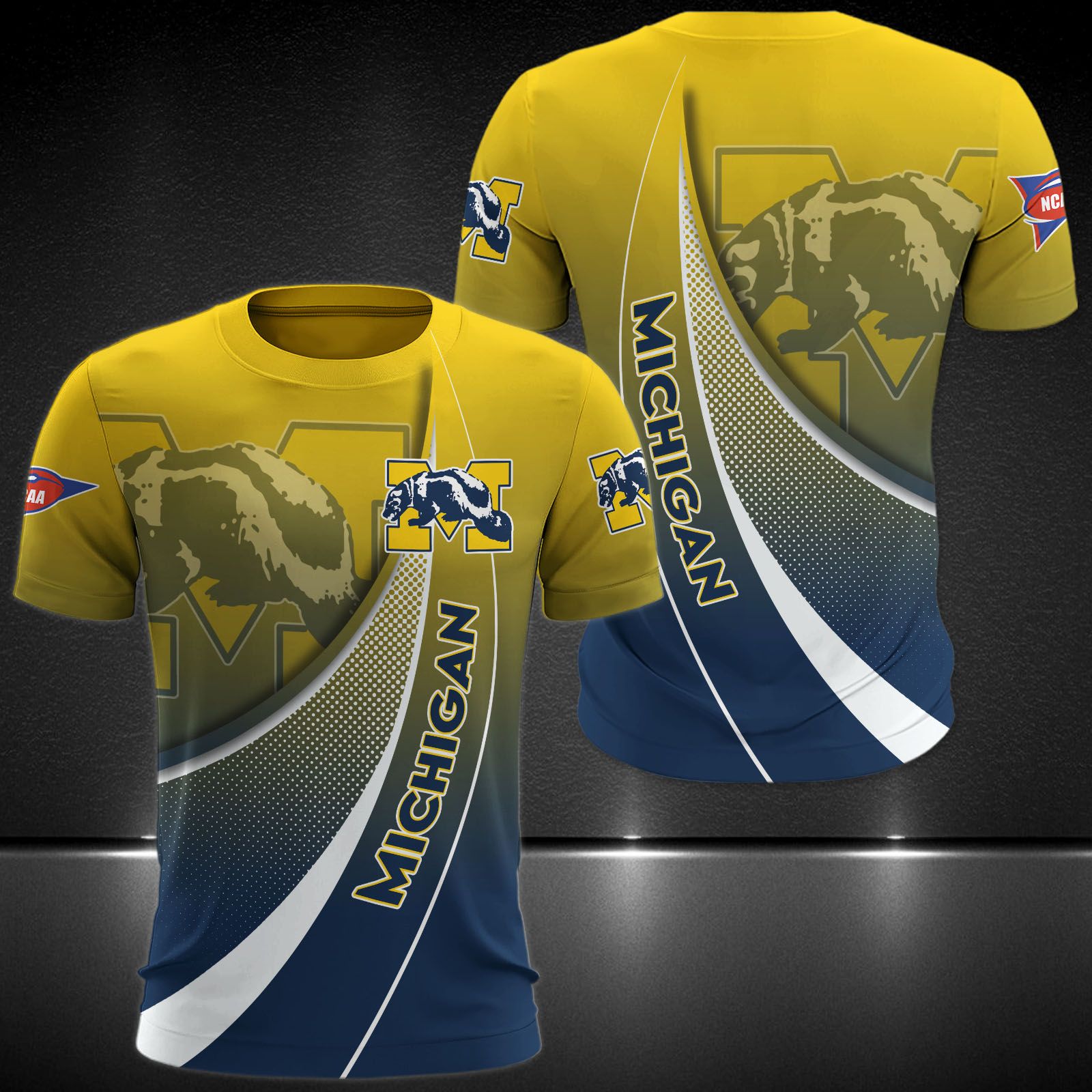 MICHIGAN WOLVERINES All Over Print Apparel7405 - Famjoys MICHIGAN WOLVERINES All Over Print Apparel7405 - Famjoys