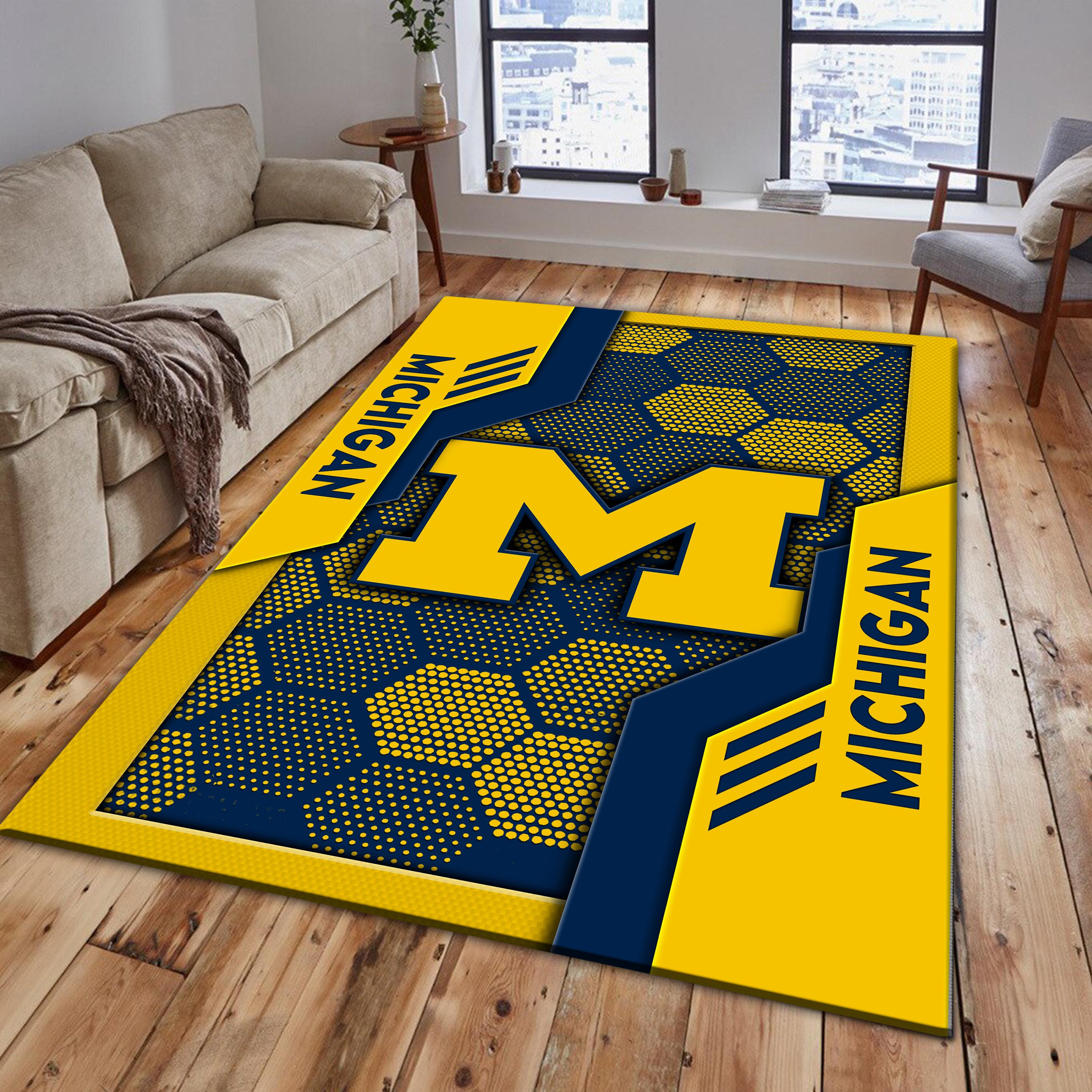 Michigan Wolverines Area Rugs 3743