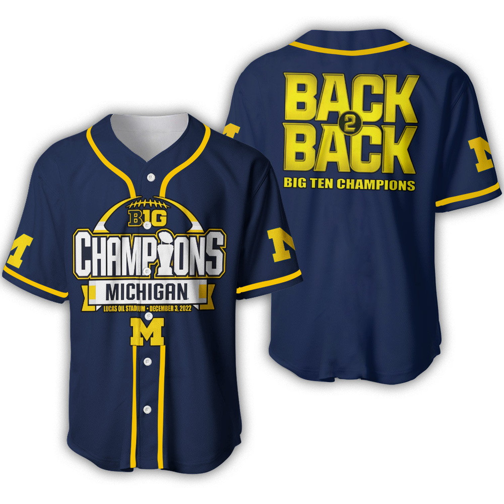 Michigan Wolverines Big 10 Champions Jersey ver2 - Famjoys Michigan Wolverines Big 10 Champions Jersey ver2 - Famjoys