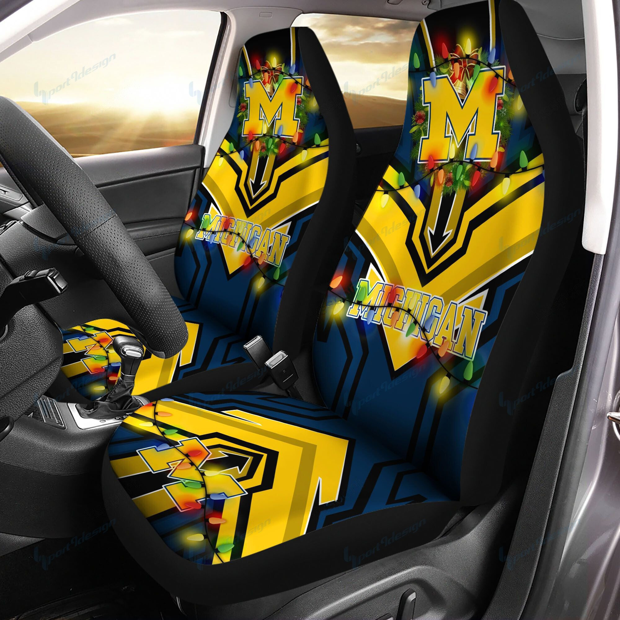 Michigan Wolverines Car Seat Covers BG115 - Famjoys Michigan Wolverines Car Seat Covers BG115 - Famjoys
