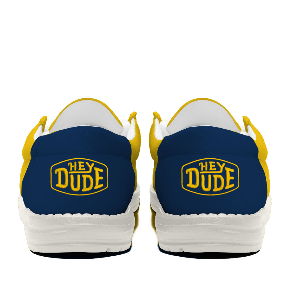 Michigan Wolverines Football Hey Dude Canvas Loafer Shoes HDS01 - Famjoys Michigan Wolverines Football Hey Dude Canvas Loafer Shoes HDS01 - Famjoys