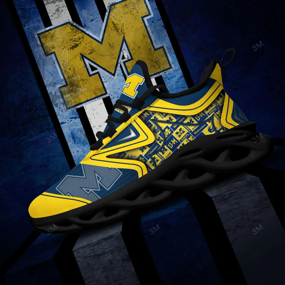 Michigan Wolverines Max Soul Clunky Shoes - Famjoys Michigan Wolverines Max Soul Clunky Shoes - Famjoys