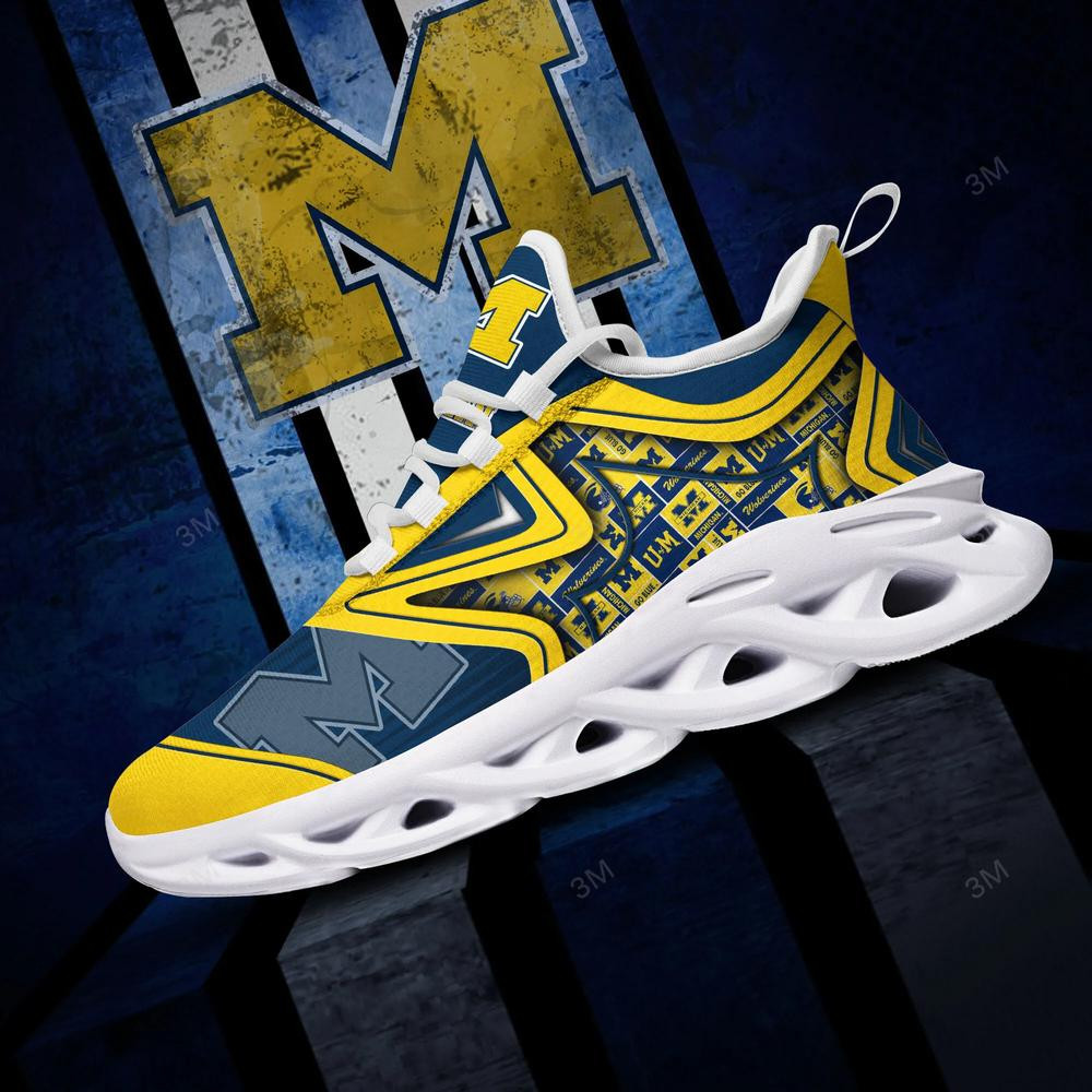 Michigan Wolverines Max Soul Clunky Shoes - Famjoys Michigan Wolverines Max Soul Clunky Shoes - Famjoys