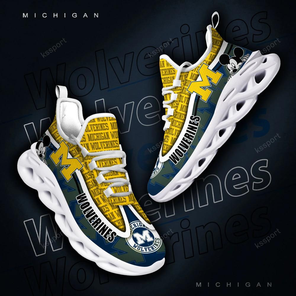 Michigan Wolverines Max Soul Clunky Sneakers - Famjoys Michigan Wolverines Max Soul Clunky Sneakers - Famjoys