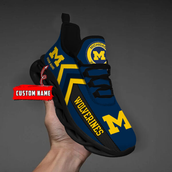 Michigan Wolverines Personalized Custom Name Max Soul Shoes DS003 - Famjoys Michigan Wolverines Personalized Custom Name Max Soul Shoes DS003 - Famjoys