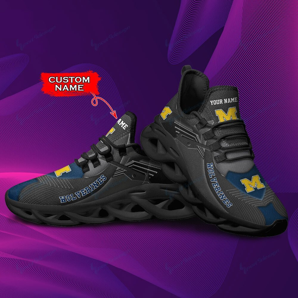 Michigan Wolverines Personalized Max Soul YZ Running Sneakers 291 - Famjoys Michigan Wolverines Personalized Max Soul YZ Running Sneakers 291 - Famjoys