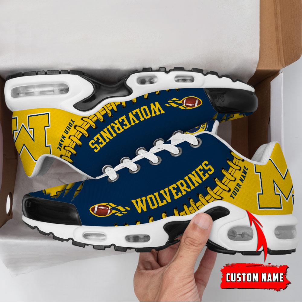 Michigan Wolverines Personalized Name Air Cushion Sports Shoes Sneaker KLTNS220581 - Famjoys Michigan Wolverines Personalized Name Air Cushion Sports Shoes Sneaker KLTNS220581 - Famjoys