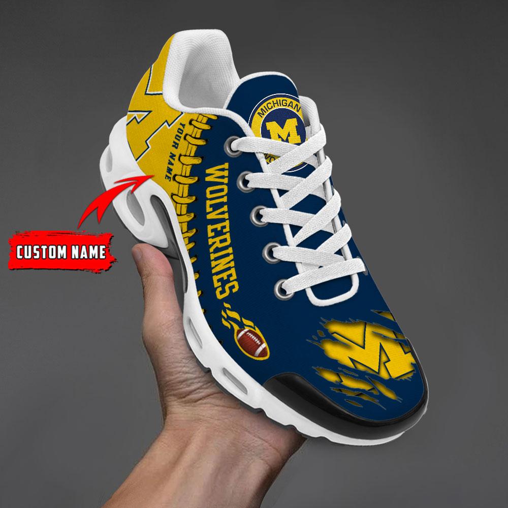 Michigan Wolverines Personalized Name Air Cushion Sports Shoes Sneaker KLTNS220581 - Famjoys Michigan Wolverines Personalized Name Air Cushion Sports Shoes Sneaker KLTNS220581 - Famjoys