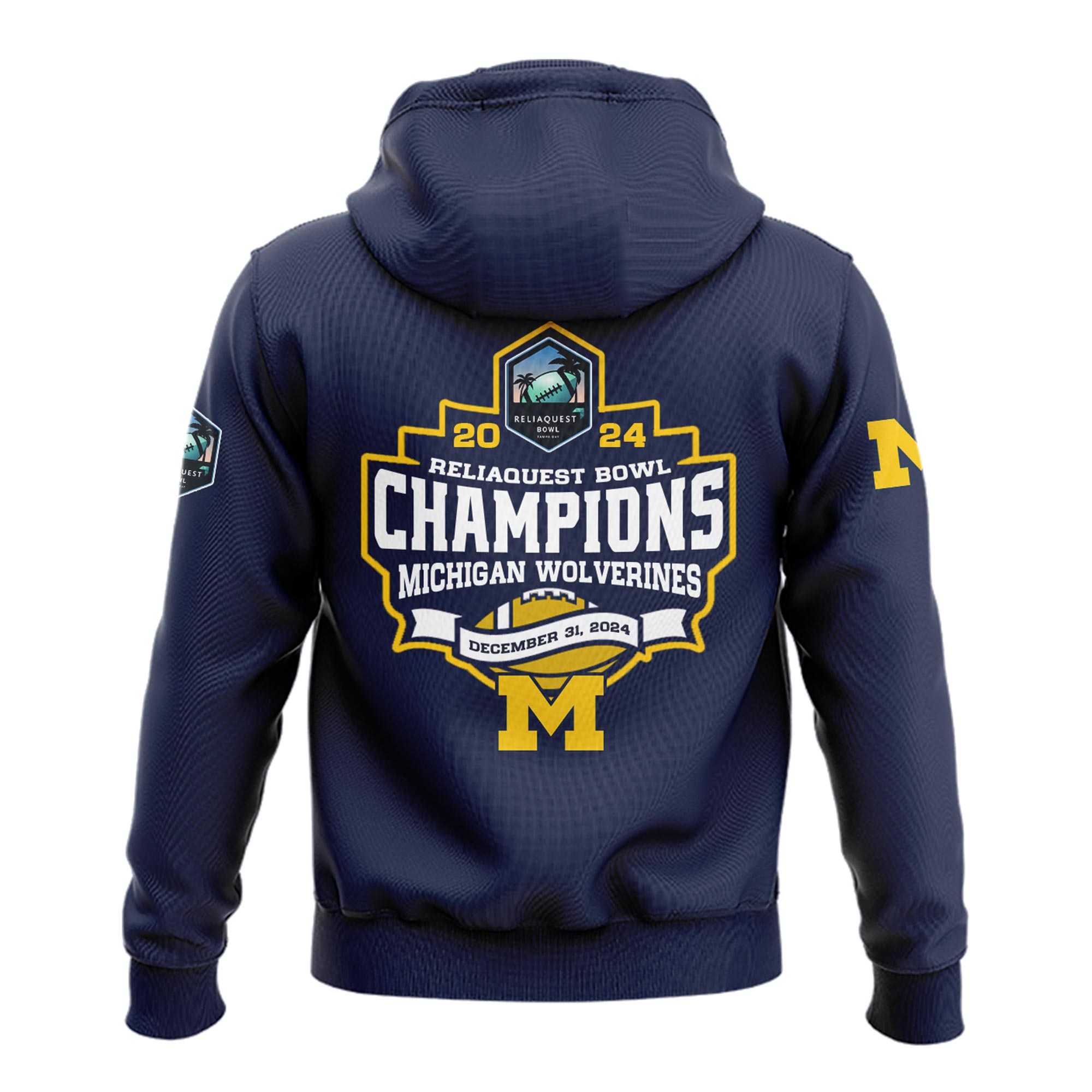 Michigan Wolverines ReliaQuest Bowl Champions Hoodie 2025 - Famjoys Michigan Wolverines ReliaQuest Bowl Champions Hoodie 2025 - Famjoys