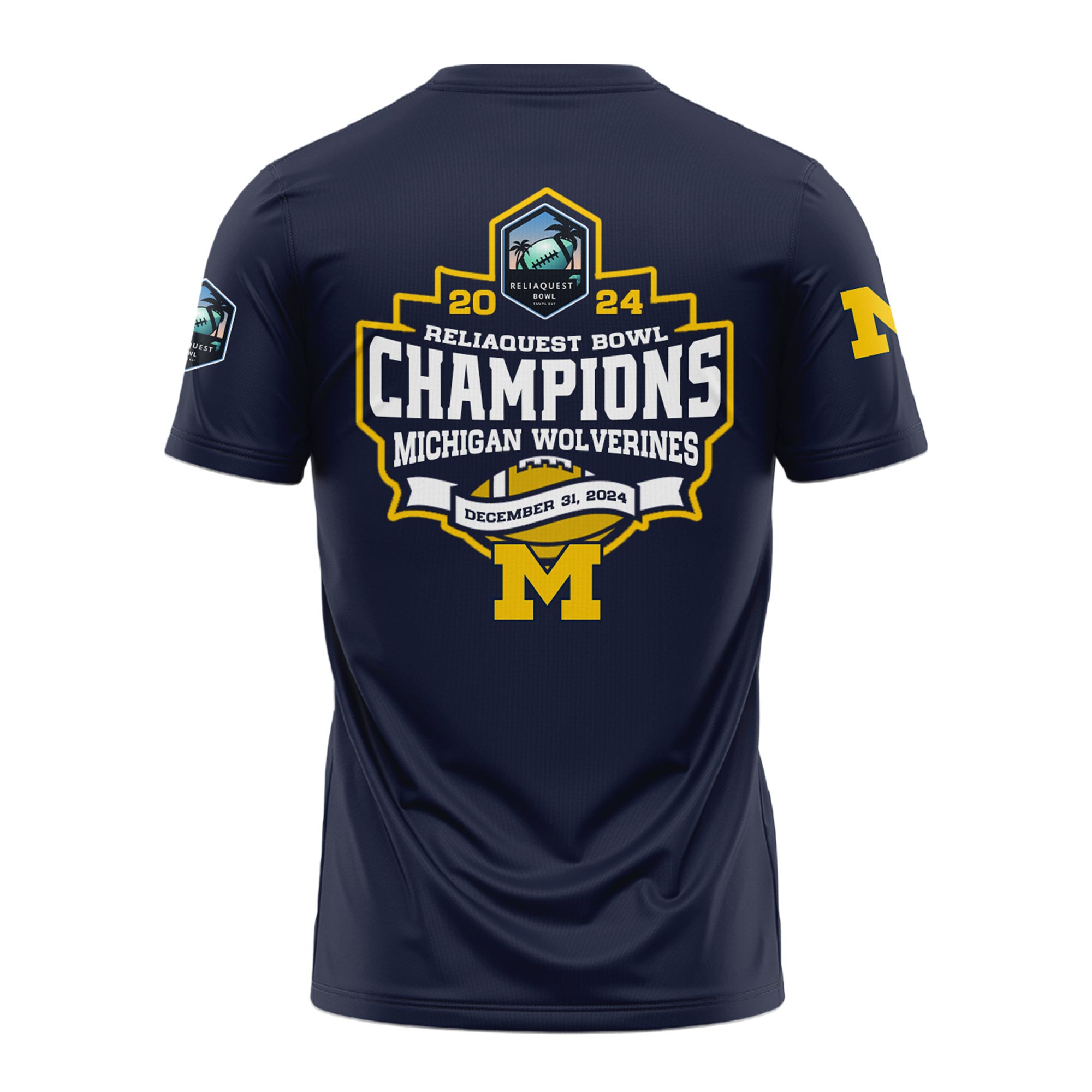 Michigan Wolverines ReliaQuest Bowl Champions Tshirt 2025 - Famjoys Michigan Wolverines ReliaQuest Bowl Champions Tshirt 2025 - Famjoys