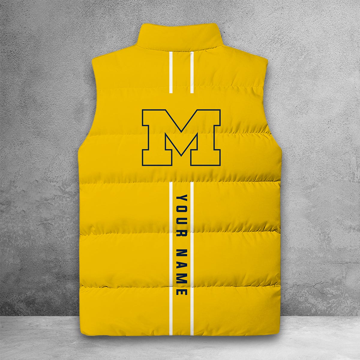 Michigan Wolverines Sleeveless Down Puffer Jacket - Famjoys Michigan Wolverines Sleeveless Down Puffer Jacket - Famjoys