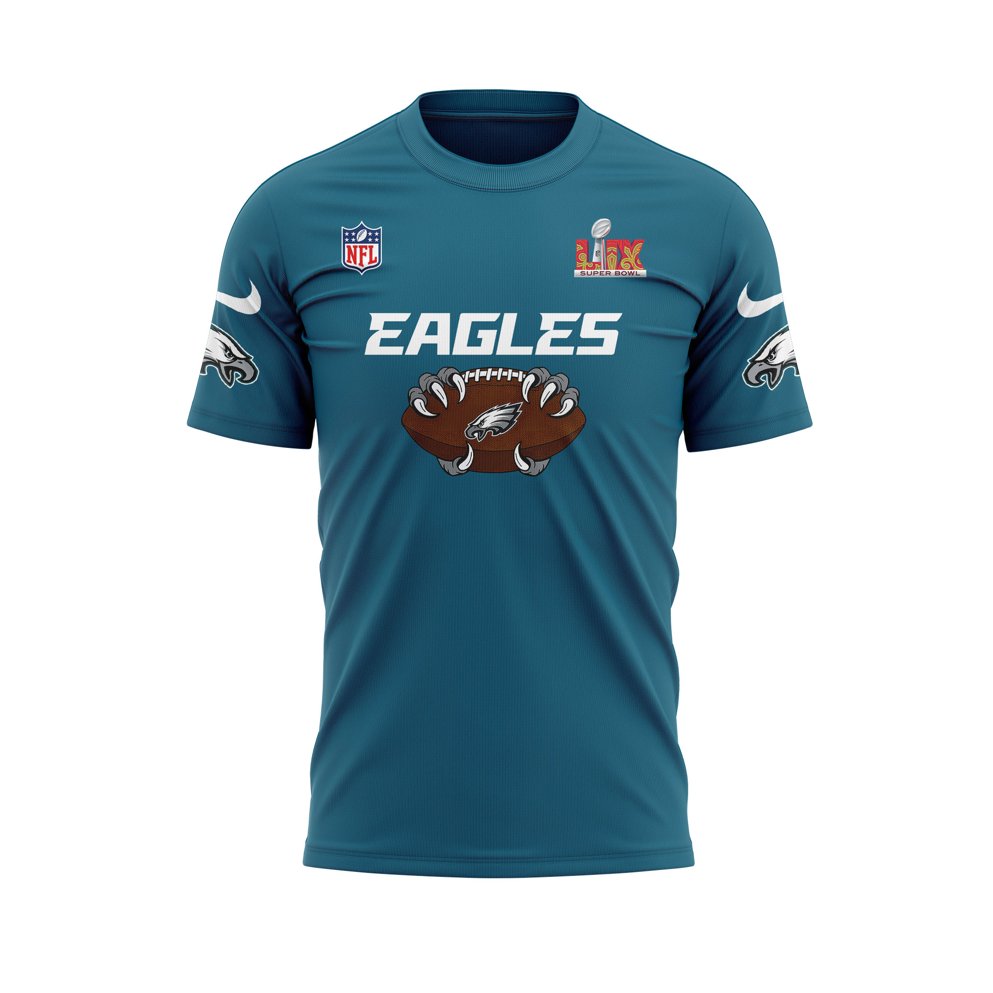 Midnight Green Philadelphia Eagles Super Bowl LIX Game Player T-shirt - Famjoys Midnight Green Philadelphia Eagles Super Bowl LIX Game Player T-shirt - Famjoys