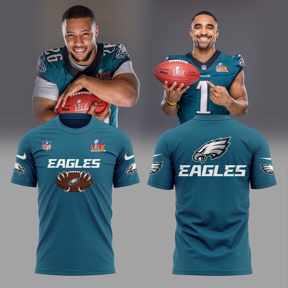 Midnight Green Philadelphia Eagles Super Bowl LIX Game Player T-shirt - Famjoys Midnight Green Philadelphia Eagles Super Bowl LIX Game Player T-shirt - Famjoys