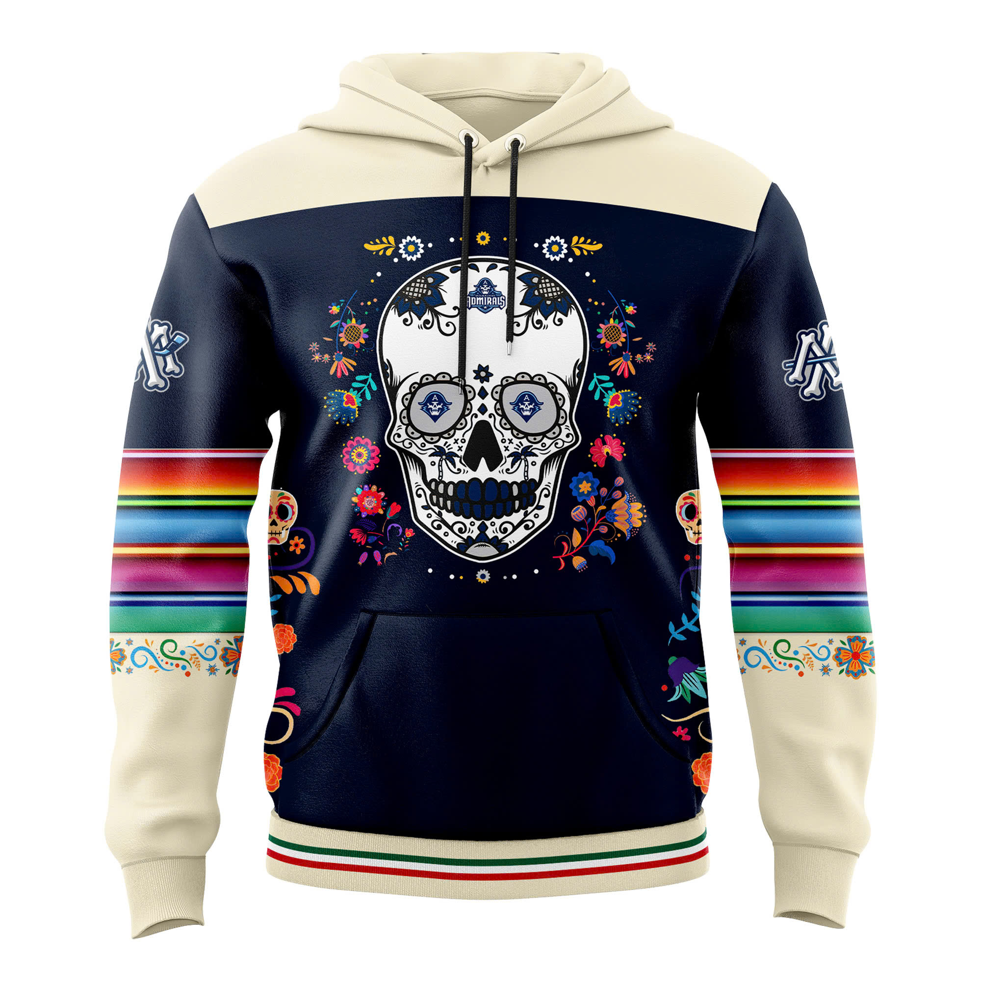 Milwaukee Admirals x Dia de Los Muertos Hoodie - Famjoys Milwaukee Admirals x Dia de Los Muertos Hoodie - Famjoys
