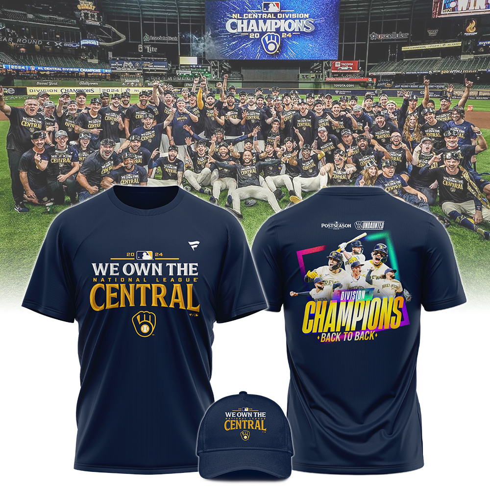 Milwaukee Brewer NL Central Division Champions Locker Room TShirt - Famjoys Milwaukee Brewer NL Central Division Champions Locker Room TShirt - Famjoys