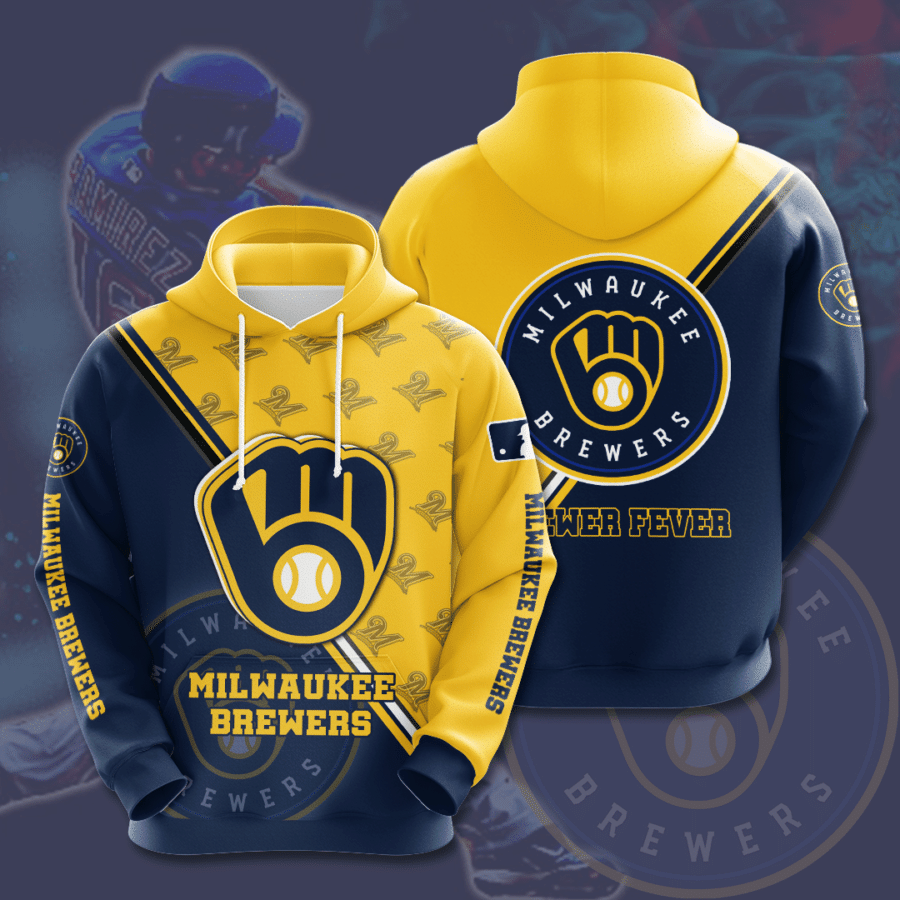Milwaukee Brewers 3D Hoodie - Famjoys Milwaukee Brewers 3D Hoodie - Famjoys