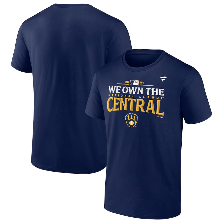 Milwaukee Brewers NL Central Division Champions Locker Room T-Shirt - Famjoys Milwaukee Brewers NL Central Division Champions Locker Room T-Shirt - Famjoys