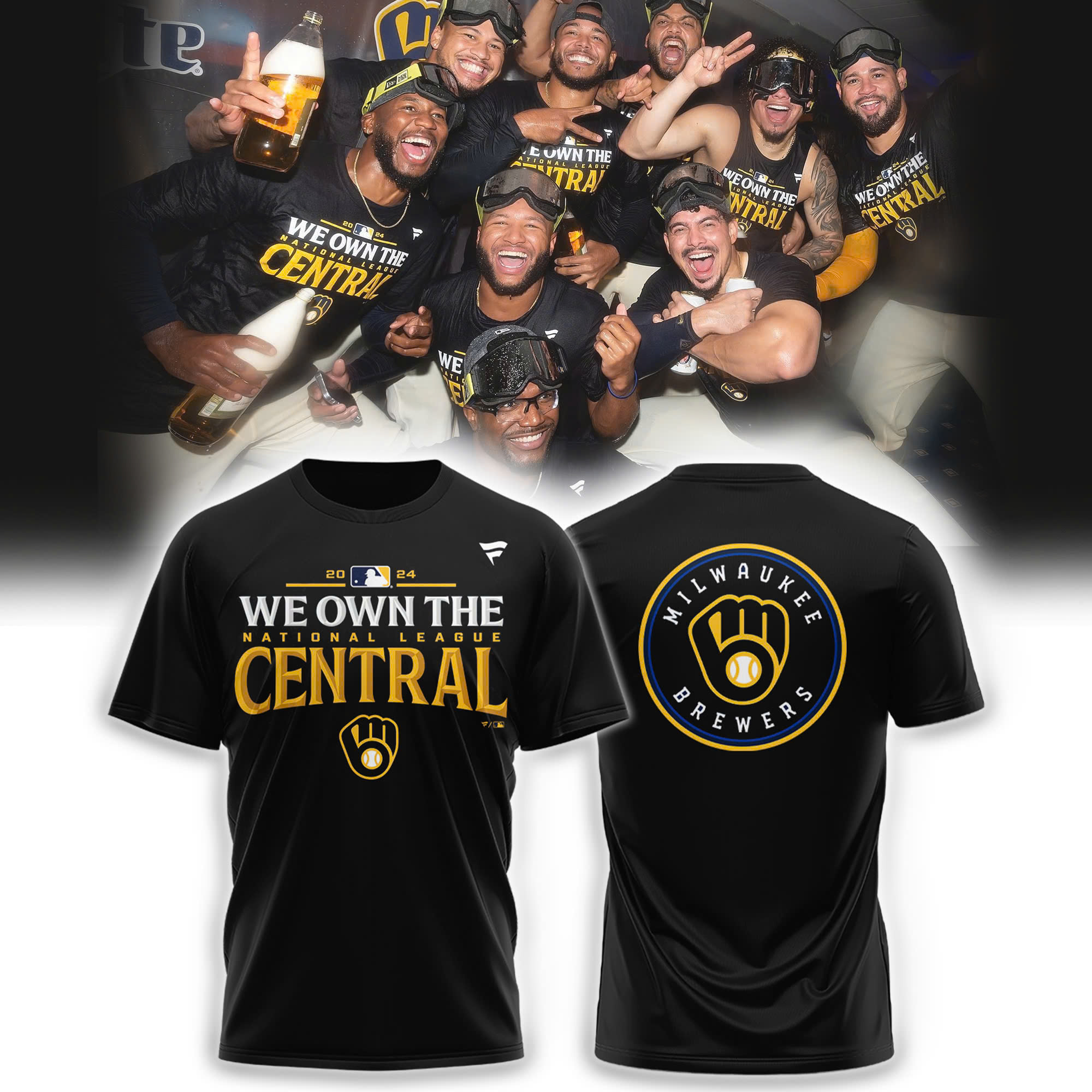 Milwaukee Brewers NL Central Division Champions Shirt - Famjoys Milwaukee Brewers NL Central Division Champions Shirt - Famjoys