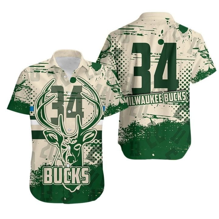 Milwaukee Bucks Hawaiian Shirt - Famjoys Milwaukee Bucks Hawaiian Shirt - Famjoys