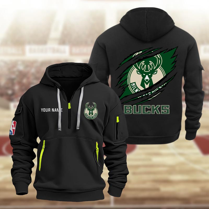 Milwaukee Bucks Heavy Hoodie - Famjoys Milwaukee Bucks Heavy Hoodie - Famjoys