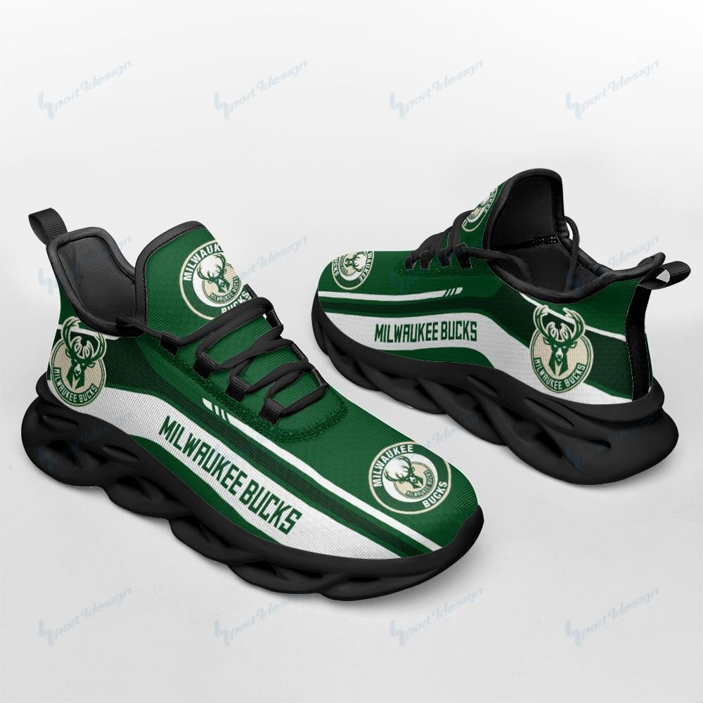 Milwaukee Bucks Max Soul YZ Running Sneakers 98 - Famjoys Milwaukee Bucks Max Soul YZ Running Sneakers 98 - Famjoys
