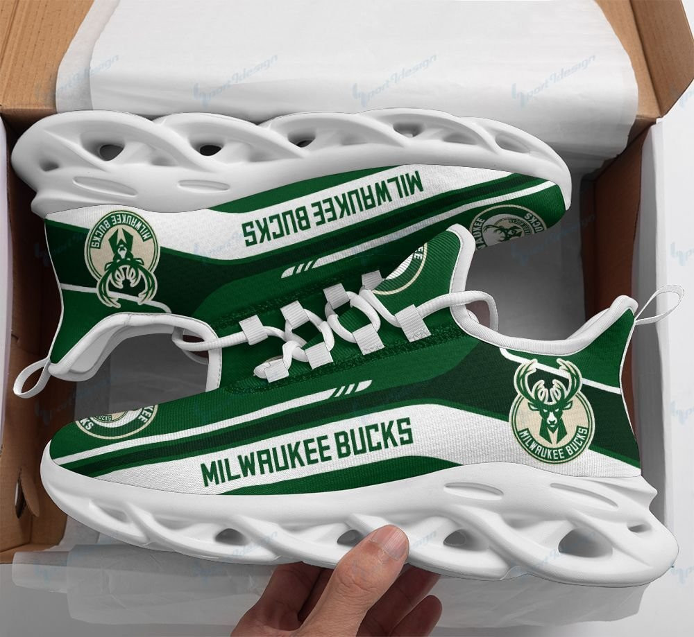 Milwaukee Bucks Max Soul YZ Running Sneakers 98 - Famjoys Milwaukee Bucks Max Soul YZ Running Sneakers 98 - Famjoys