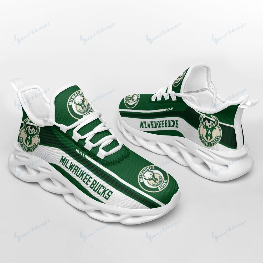 Milwaukee Bucks Max Soul YZ Running Sneakers 98 - Famjoys Milwaukee Bucks Max Soul YZ Running Sneakers 98 - Famjoys