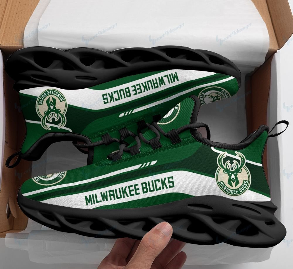 Milwaukee Bucks Max Soul YZ Running Sneakers 98 - Famjoys Milwaukee Bucks Max Soul YZ Running Sneakers 98 - Famjoys