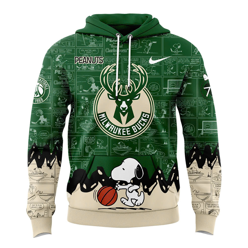 Milwaukee Bucks NBA 75th Anniversary of Hoodie - Famjoys Milwaukee Bucks NBA 75th Anniversary of Hoodie - Famjoys