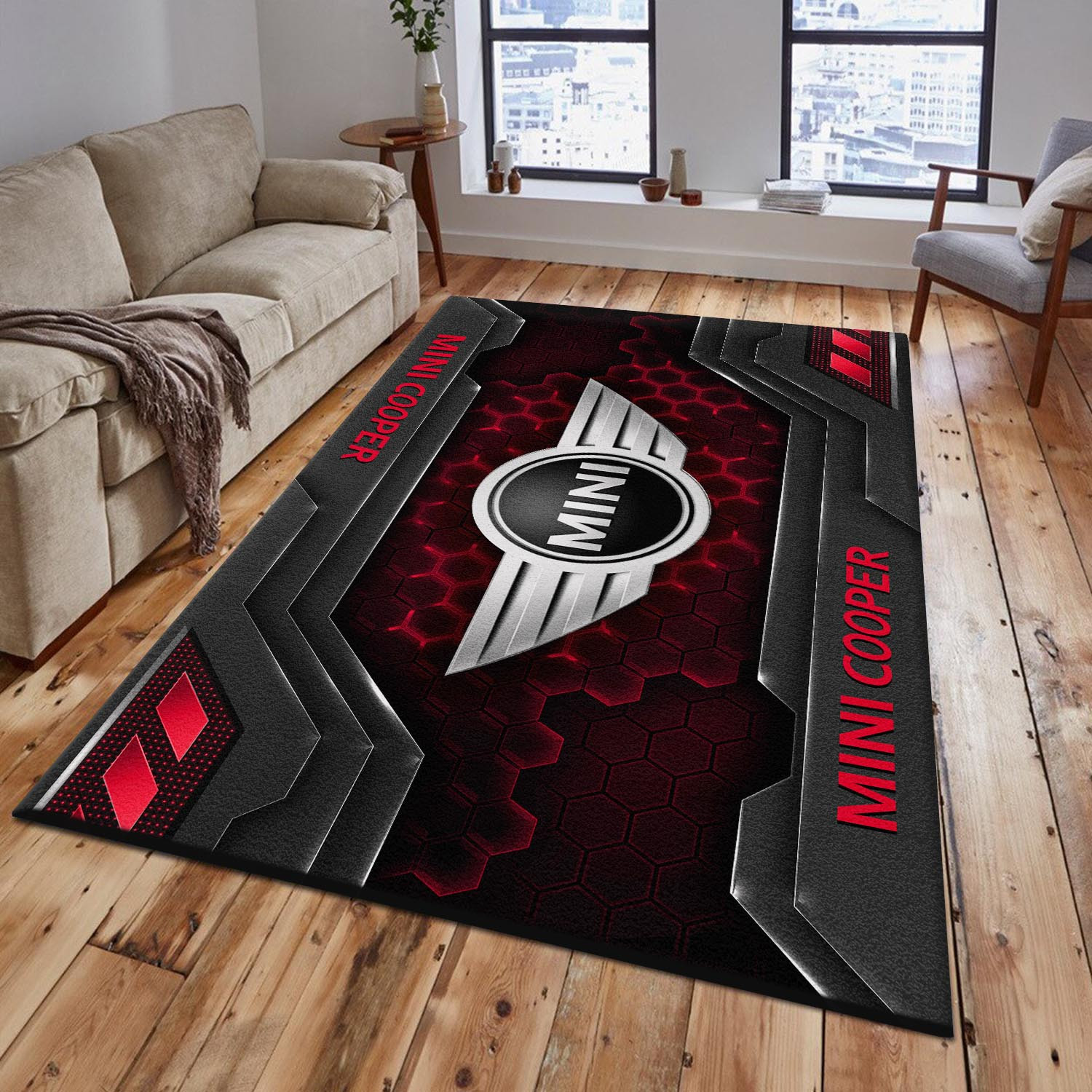 Mini cooper Area Rugs 0313