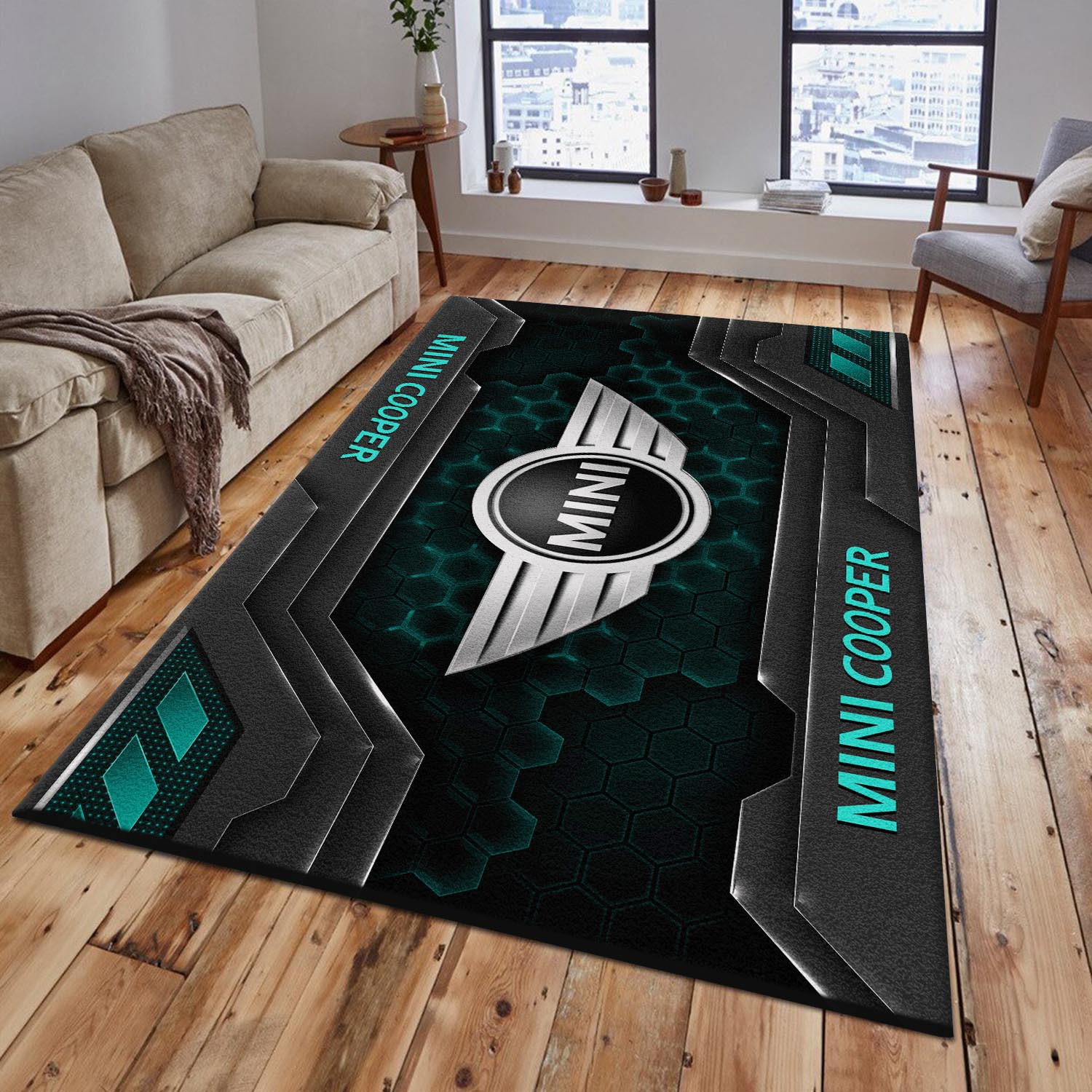 Mini cooper Area Rugs 0313