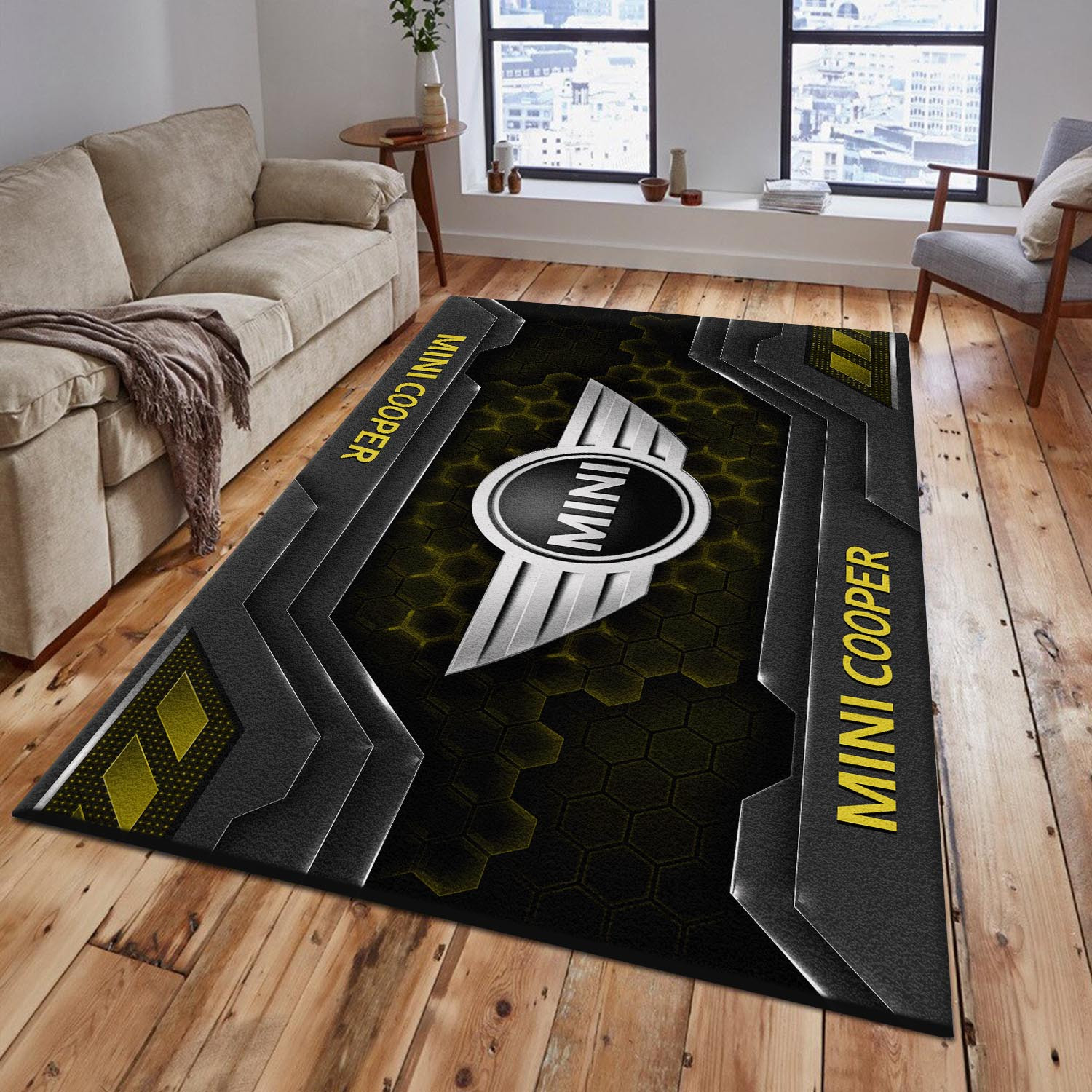 Mini cooper Area Rugs 0313