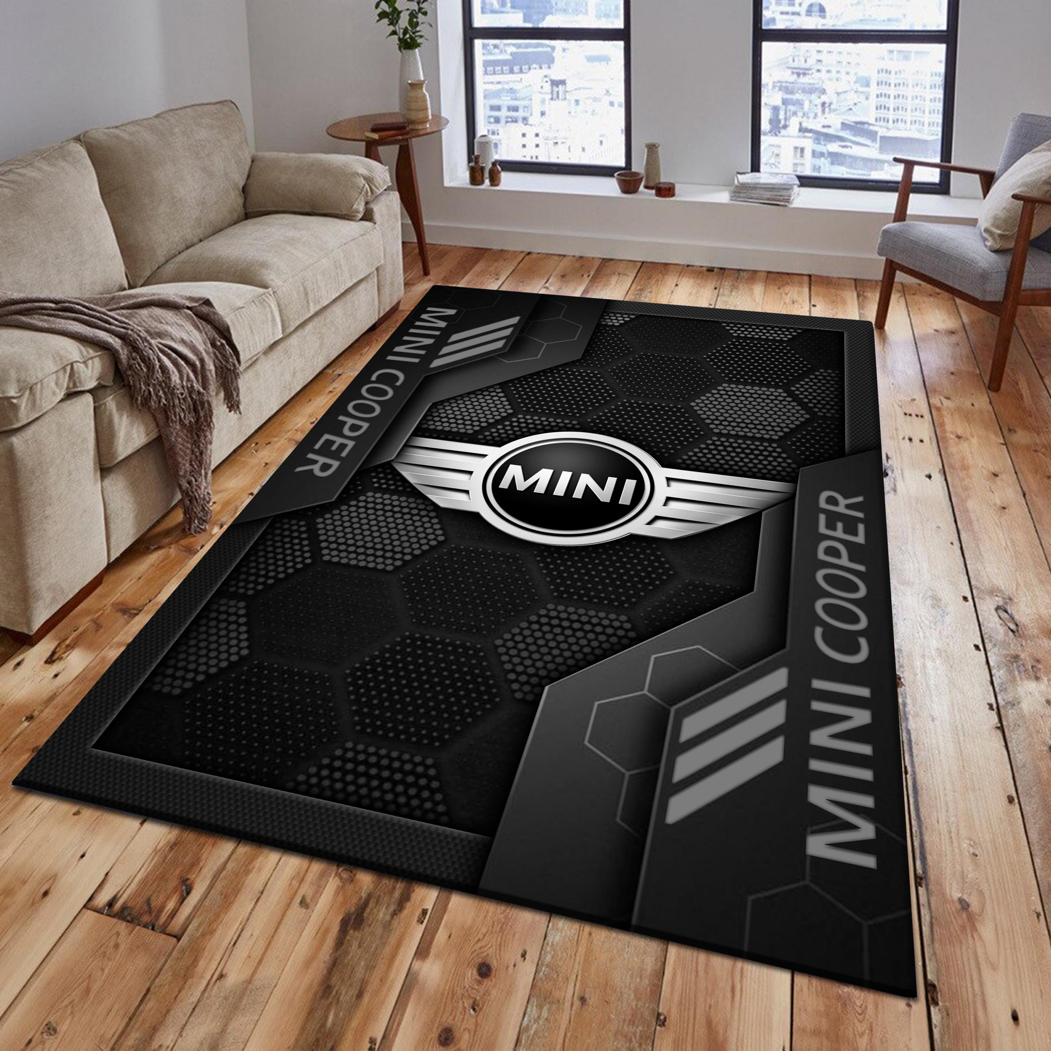 Mini cooper Area Rugs 2547 Multicolor