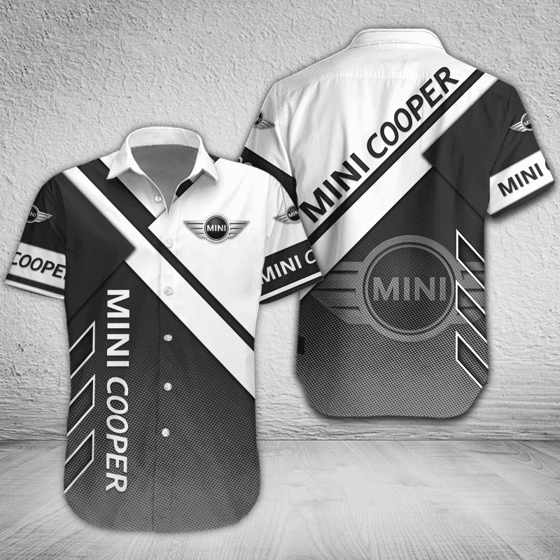 Mini cooper Button Shirt Custom Name, Multicolor - Famjoys Mini cooper Button Shirt Custom Name, Multicolor - Famjoys