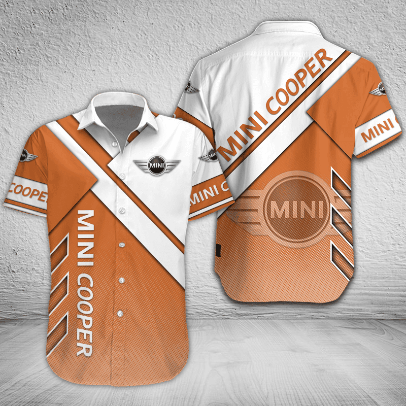 Mini cooper Button Shirt Custom Name, Multicolor - Famjoys Mini cooper Button Shirt Custom Name, Multicolor - Famjoys