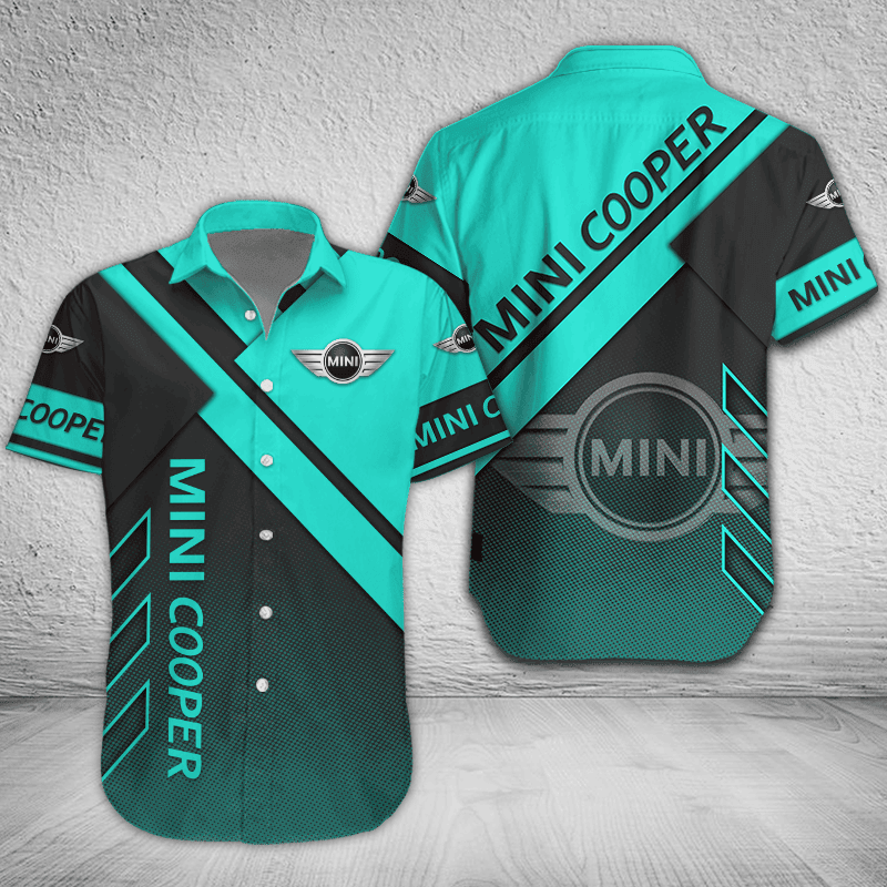 Mini cooper Button Shirt Custom Name, Multicolor - Famjoys Mini cooper Button Shirt Custom Name, Multicolor - Famjoys