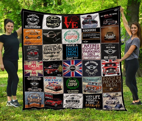 Mini Cooper Parking Only Quilt Blanket - Famjoys Mini Cooper Parking Only Quilt Blanket - Famjoys
