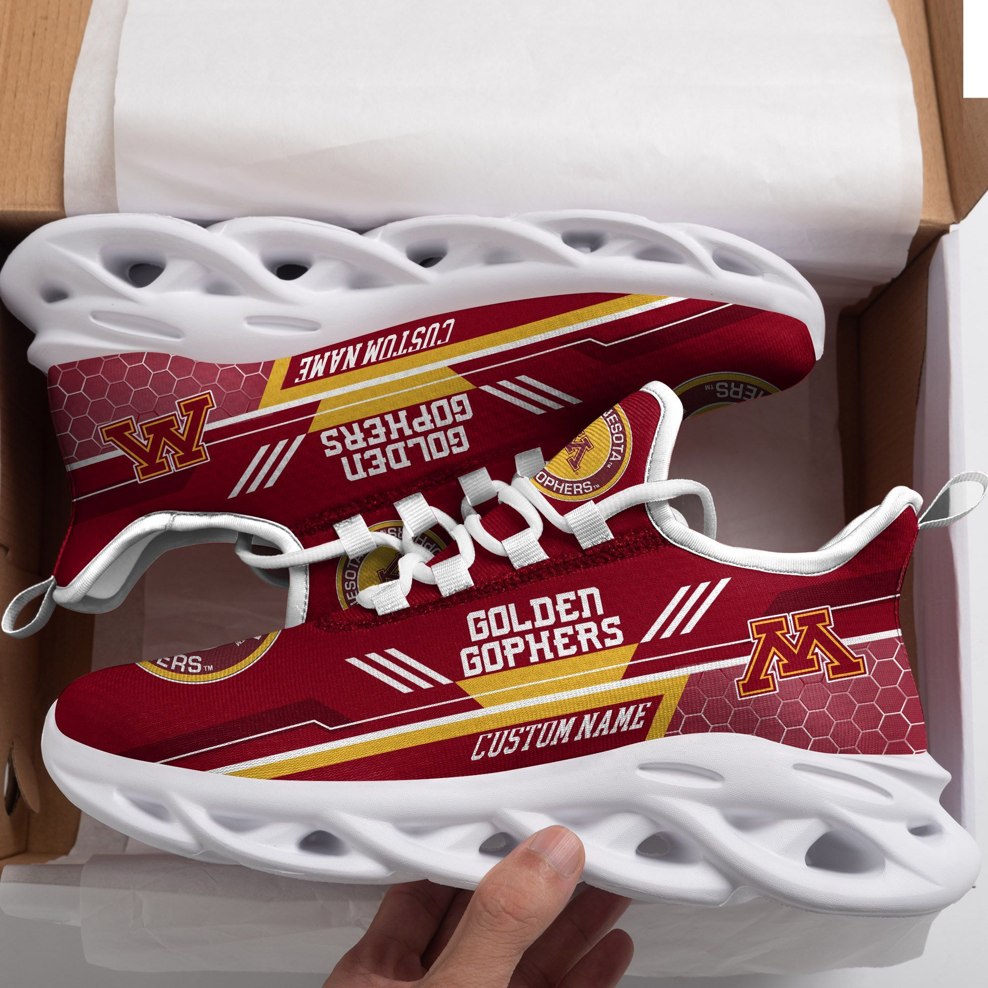 Minnesota Golden Gophers Custom Personalized Max Soul Sneakers Shoes  University of