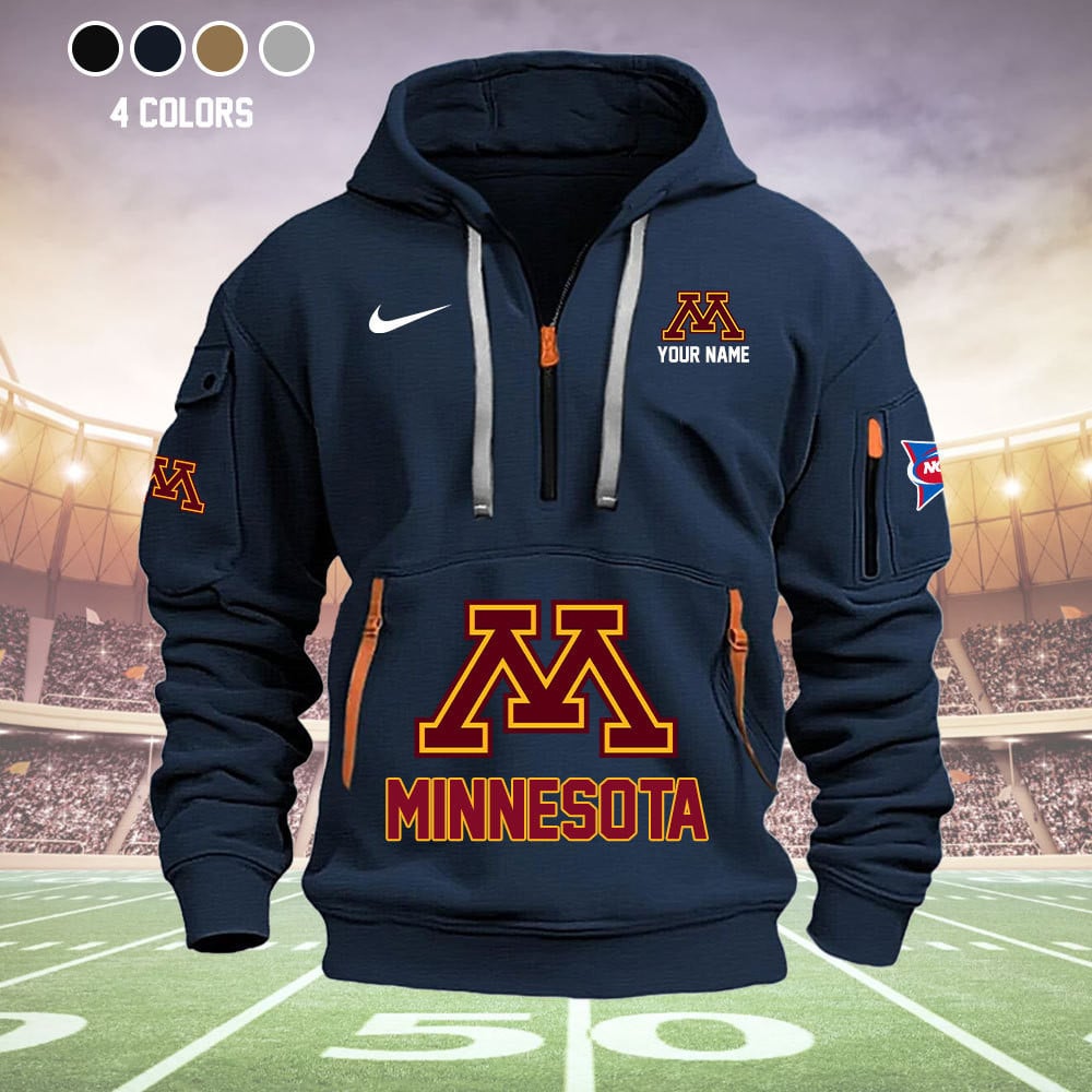 Minnesota Golden Gophers Quarter Zip Hoodie - Famjoys Minnesota Golden Gophers Quarter Zip Hoodie - Famjoys
