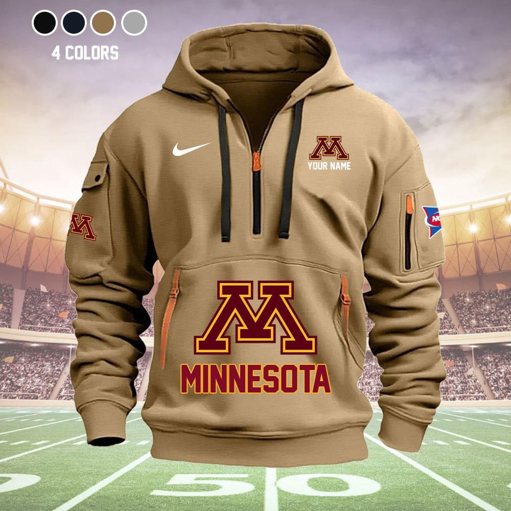 Minnesota Golden Gophers Quarter Zip Hoodie - Famjoys Minnesota Golden Gophers Quarter Zip Hoodie - Famjoys