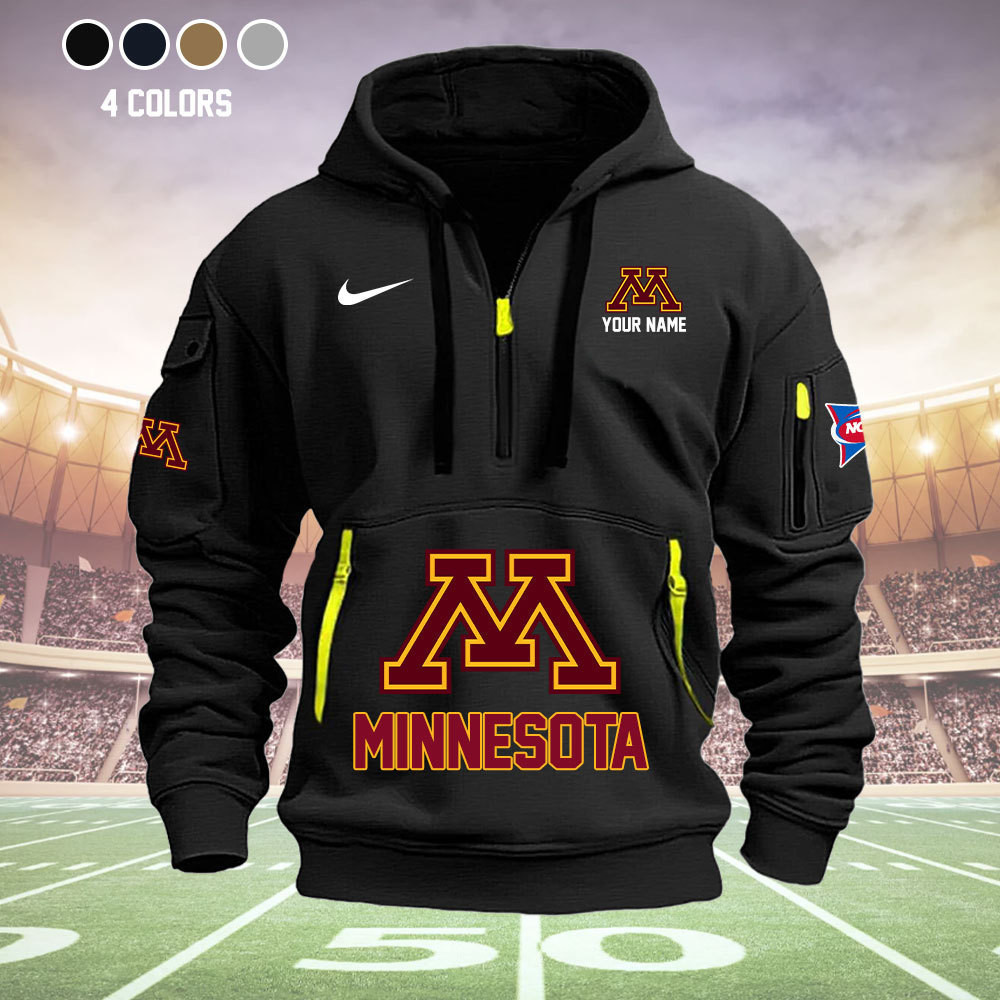 Minnesota Golden Gophers Quarter Zip Hoodie - Famjoys Minnesota Golden Gophers Quarter Zip Hoodie - Famjoys