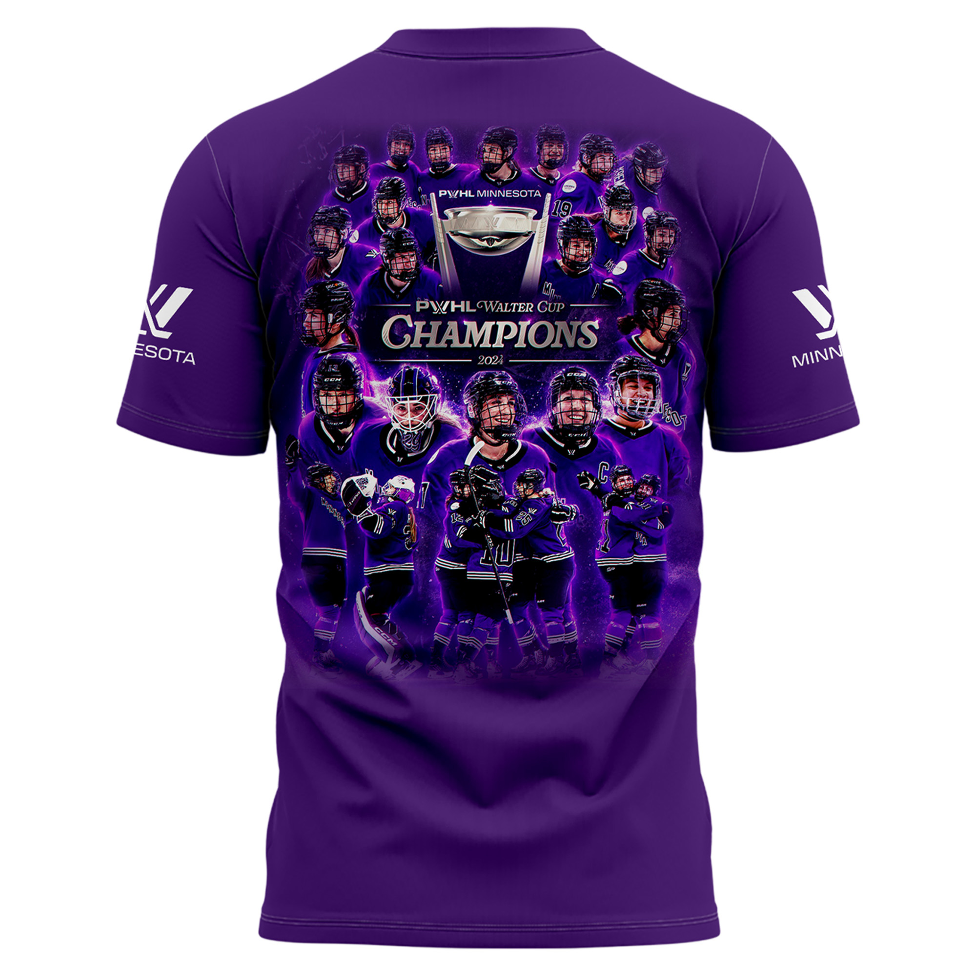 Minnesota PWHL Champions Walter Cup T shirt - Famjoys Minnesota PWHL Champions Walter Cup T shirt - Famjoys
