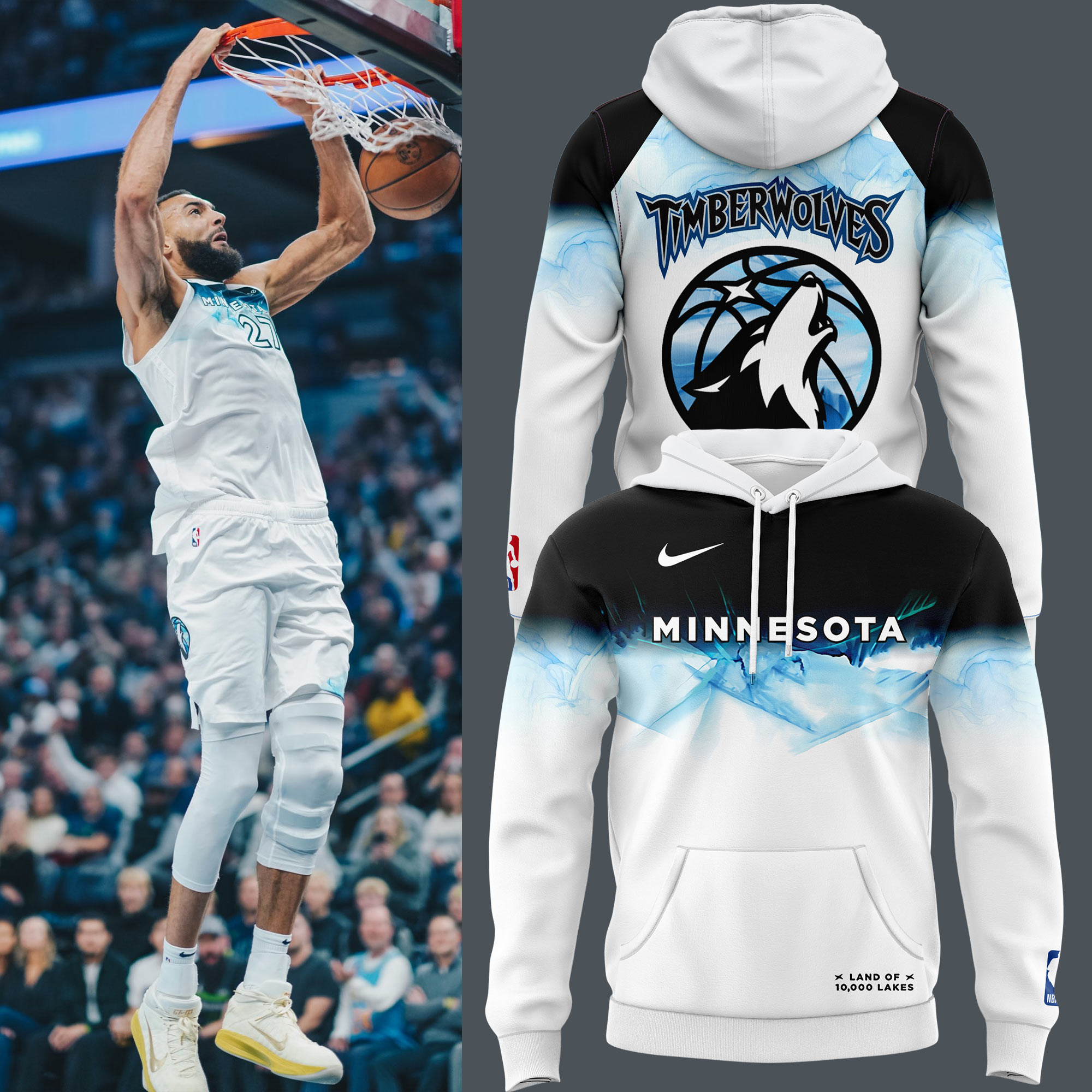 Minnesota Timberwolves 2024/25 Swingman Hoodie - Famjoys Minnesota Timberwolves 2024/25 Swingman Hoodie - Famjoys