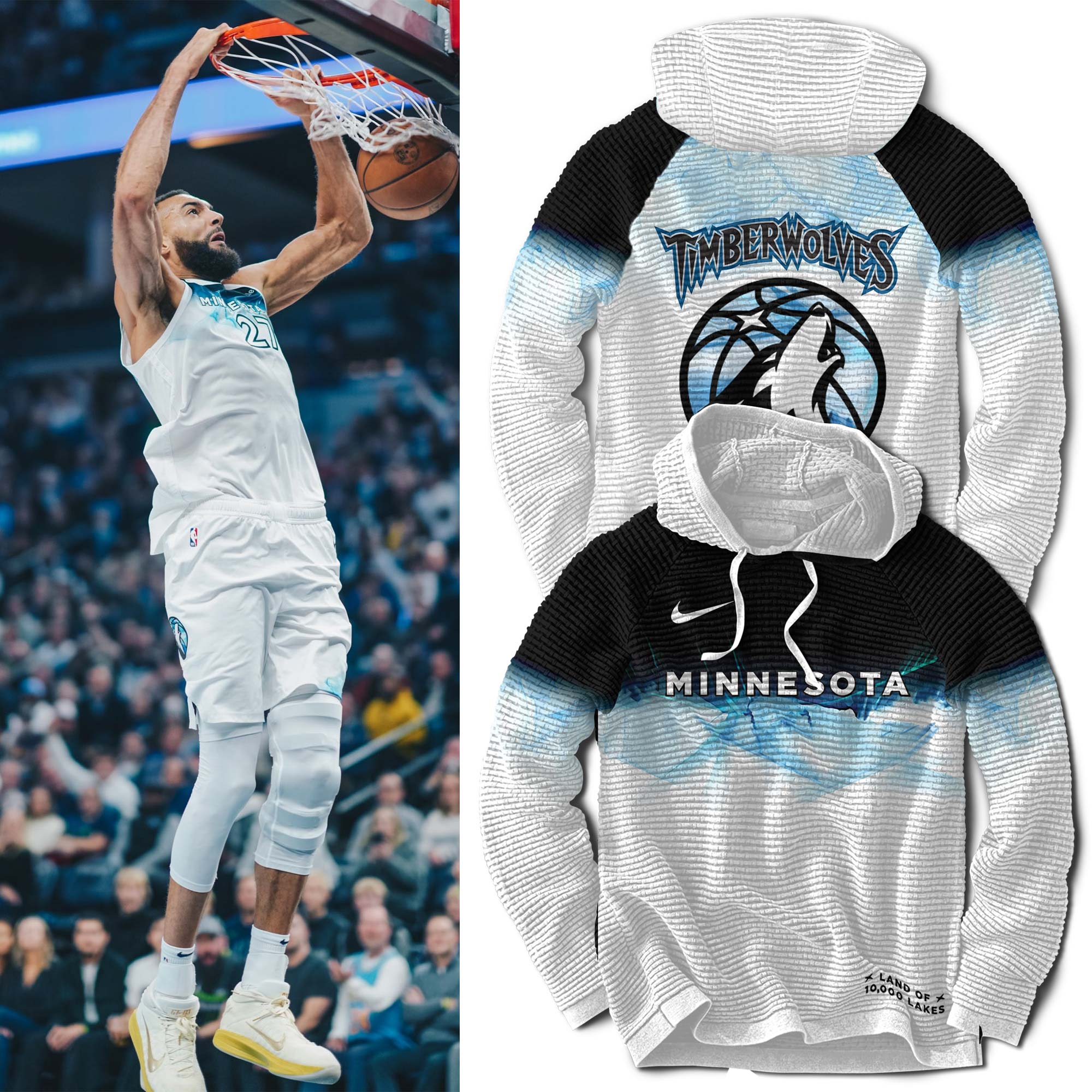 Minnesota Timberwolves 2024/25 Swingman Hoodie - Famjoys Minnesota Timberwolves 2024/25 Swingman Hoodie - Famjoys
