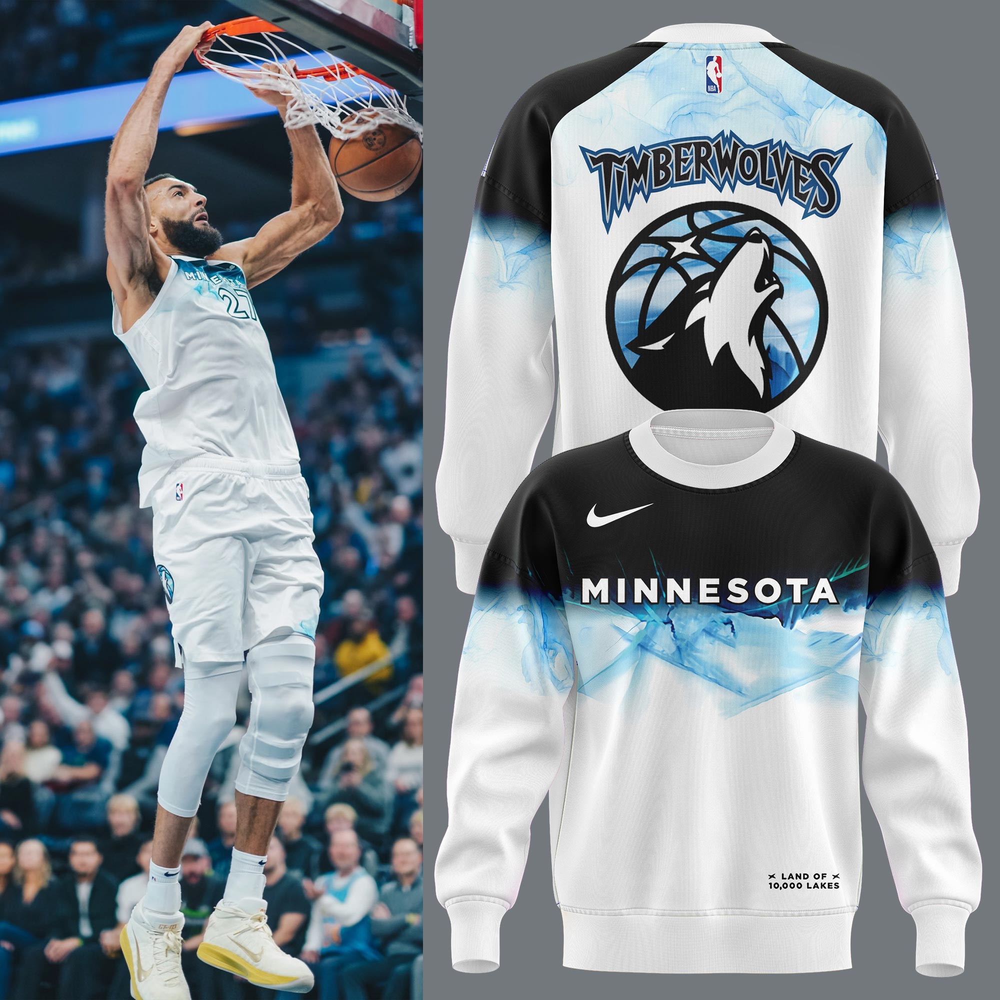 Minnesota Timberwolves 2024/25 Swingman Sweatshirt - Famjoys Minnesota Timberwolves 2024/25 Swingman Sweatshirt - Famjoys