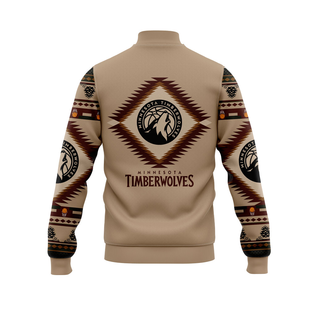 Minnesota Timberwolves Native American Heritage Bomber Jacket+NT20122403ID10DS11 - Famjoys Minnesota Timberwolves Native American Heritage Bomber Jacket+NT20122403ID10DS11 - Famjoys
