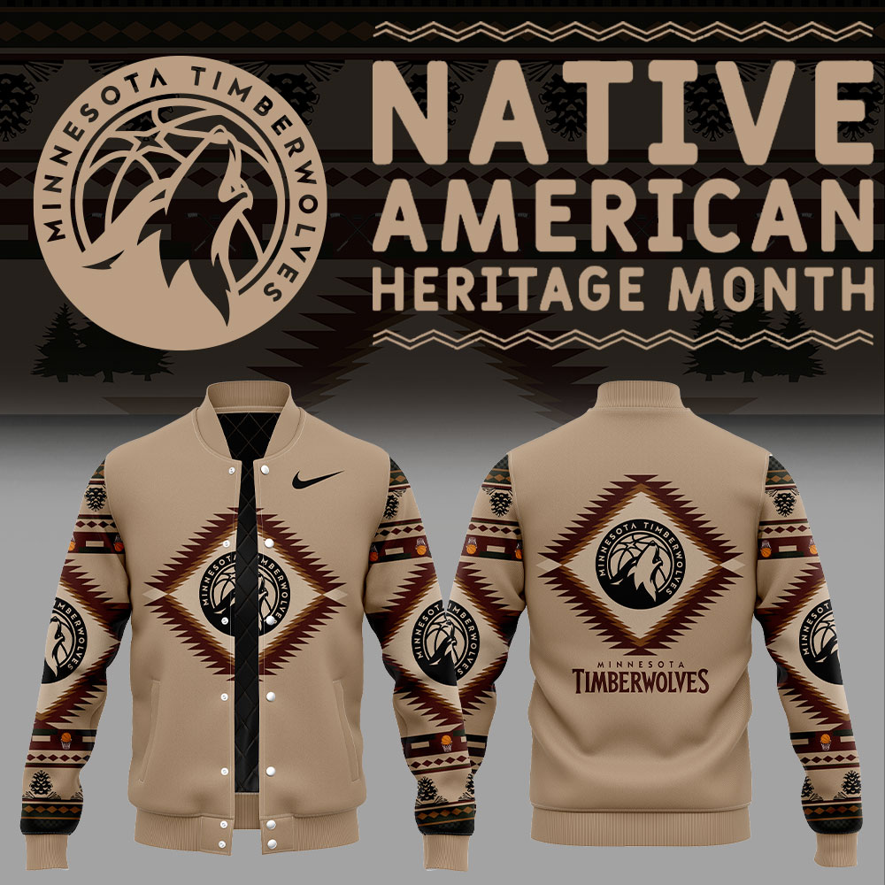 Minnesota Timberwolves Native American Heritage Bomber Jacket+NT20122403ID10DS11 - Famjoys Minnesota Timberwolves Native American Heritage Bomber Jacket+NT20122403ID10DS11 - Famjoys
